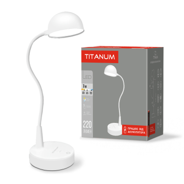 LED Desk Lamp with rechargeable battery TITANUM TLTF-012W 7W 3000-6000K