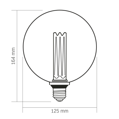 LED лампа VIDEX Filament VL-DI-G125FC1980 4W E27 1800K - фото №3