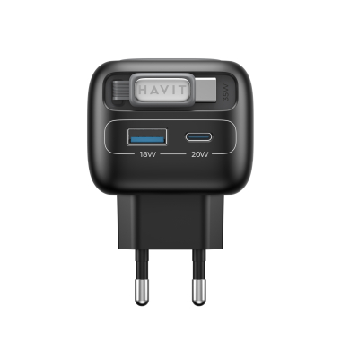Зарядний пристрій HAVIT UC251 GaN 35W USB-A+USB-C +Кабель USB-C - фото №4