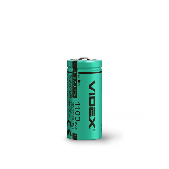 Rechargeable battery VIDEX Li-ion 18350 (without protection) 1100mAh bulk/1pc