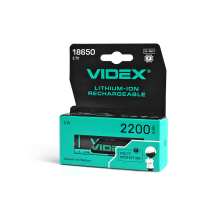 Акумулятор Videx літій-іонний 18650-P (захист) 2200mAh color box/1шт