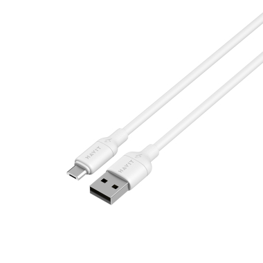Кабель USB - Micro USB HAVIT CB678 3A 1м White (силіконовий) - фото №4