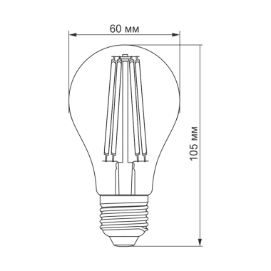 LED лампа TITANUM  Filament A60 7W E27 2200K бронза - фото №3