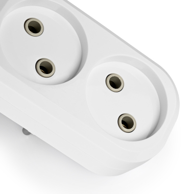 Мережевий розгалужувач без заземлення 2 гнізда білий TITANUM STANDARD - фото №6