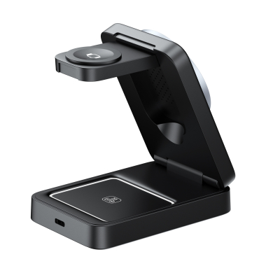 Настільна бездротова зарядка 3в1 HAVIT W3103 15W Gray - фото №4