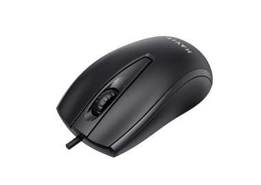 Дротова миша HAVIT HV-MS871 USB Black (1200 DPI, 3 кл) - фото №3
