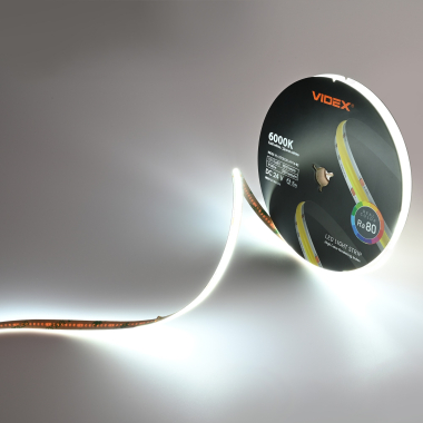 LED COB Strip Light VIDEX DC24V 55W 5M 6000K Ra80 IP20 VL-LSTCB320-24116-B5) - photo №10