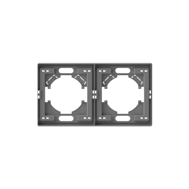 Рамка сірий графіт на 2 місця горизонтальна VIDEX NOTA (VF-NT-FR2H-GR) - фото