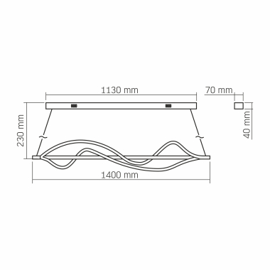 LED світильник функціональний VIDEX DECORA 80W VL-CLD-990-BK - фото №3