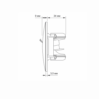 Розетка CAT6+CAT3 подвійна чорний графіт VIDEX BINERA - фото №6