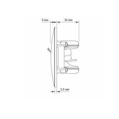 Розетка CAT6+CAT6 подвійна комп'ютерна біла VIDEX BINERA - фото №6