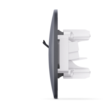 Розетка CAT6+CAT6 комп'ютерна подвійна чорний графіт VIDEX BINERA - фото №4