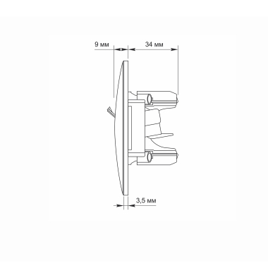 Розетка CAT6+CAT6 комп'ютерна подвійна чорний графіт VIDEX BINERA - фото №6