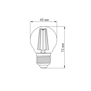 LED лампа TITANUM  Filament G45 4W E27 2200K бронза - фото №3