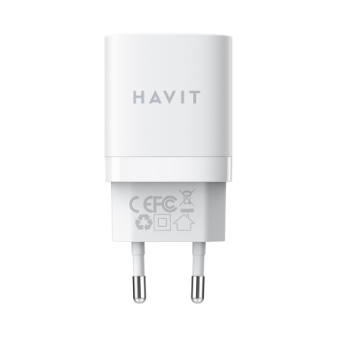 Зарядний пристрій HAVIT HV-UC30 GaN 30W USB+USB-C White - фото №2