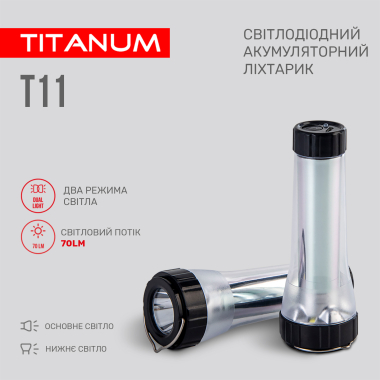 Портативний світлодіодний ліхтарик TITANUM TLF-T11 - фото №3