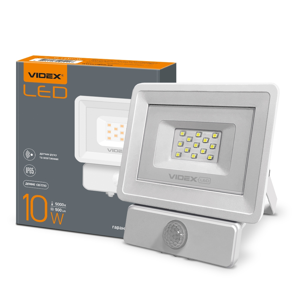 LED прожектор VIDEX Fe 10W 5000K Сенсорний