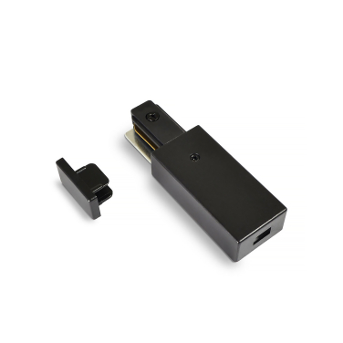 Комплект конектор 1-фазний + заглушка VIDEX чорний - фото