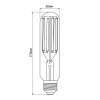 LED лампа VIDEX Filament T38F 24W E27 5000K - фото №3