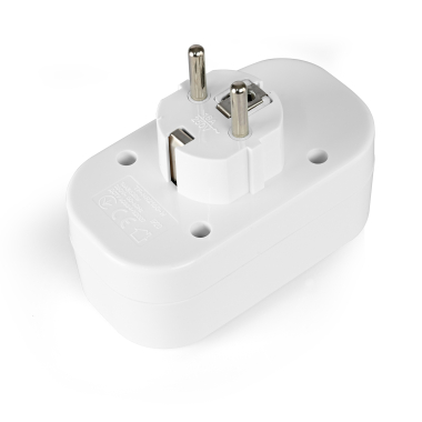 Мережевий розгалужувач із заземленням 2 гнізда білий TITANUM STANDARD - фото №5