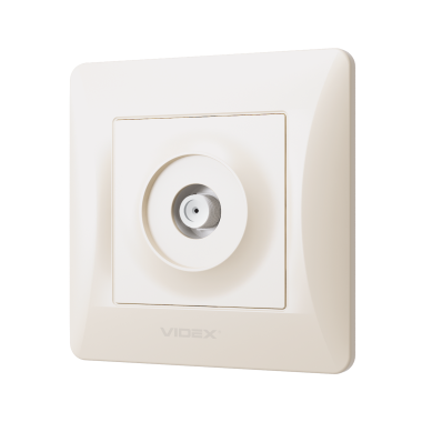 Розетка SAT одинарна супутникова кремова VIDEX BINERA - фото №3