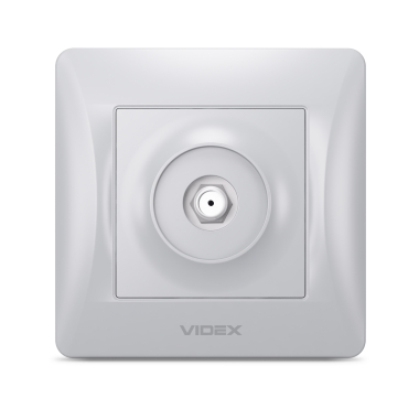 Розетка SAT одинарна супутникова срібний шовк VIDEX BINERA - фото №2