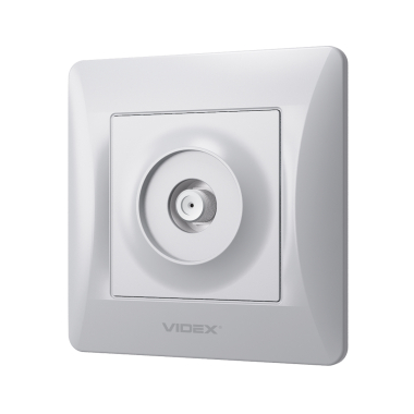 Розетка SAT одинарна супутникова срібний шовк VIDEX BINERA - фото №3