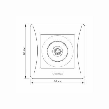 Розетка SAT одинарна супутникова срібний шовк VIDEX BINERA - фото №5