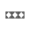 Frame 3 gang horizontal grey graphite VIDEX NOTA (VF-NT-FR3H-GR) - photo 