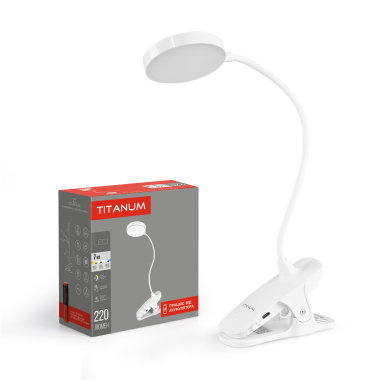 LED лампа настiльна з акумулятором TITANUM TLTF-013W 7W 3000-6000K - фото