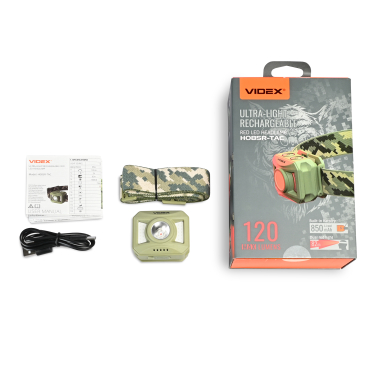 Налобний світлодіодний ліхтарик VIDEX VLF-H085R-TAC 120Lm RED - фото №18