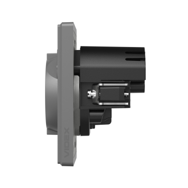 Розетка одинарна із заземленням USB-A+C 20W сірий графіт VIDEX NOTA (VF-NT-SK1GUC-GR) - фото №3