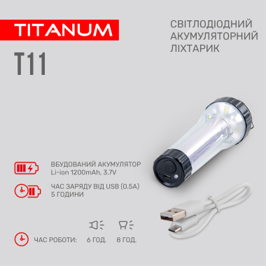 Портативний світлодіодний ліхтарик TITANUM TLF-T11 - фото №5