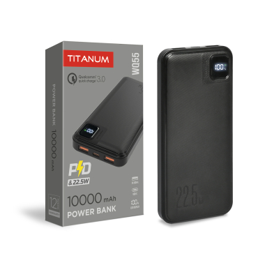 Повербанк 10000mAh TITANUM WQ55 22.5W Black - фото