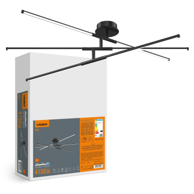 LED світильник стельовий VIDEX CLD013 40W 3000-4000-6000K Black - фото