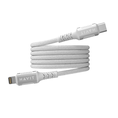 Кабель USB-C - Lightning HAVIT CB6298 PD30W 1м ( магнітний) White - фото №2