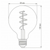 LED лампа VIDEX Filament G95FASD 5W E27 2200K дімерна бронза