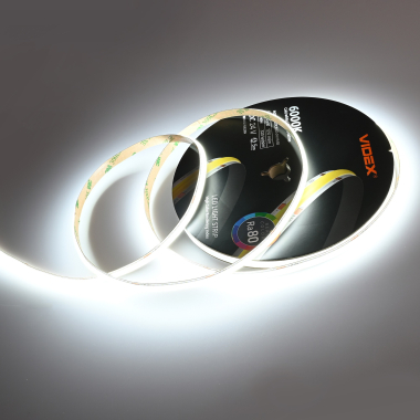 LED COB Strip Light VIDEX DC24V 55W 5M 6000K Ra80 IP20 VL-LSTCB320-24116-B5) - photo №13