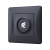 Розетка SAT одинарна супутникова чорний графіт VIDEX BINERA - фото №3