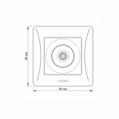 Розетка SAT одинарна супутникова чорний графіт VIDEX BINERA - фото №5