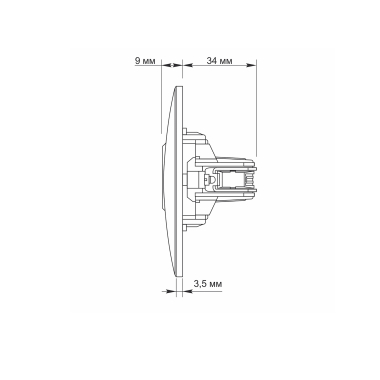 Розетка TV одинарна телевізійна біла VIDEX BINERA - фото №6