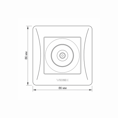 Розетка TV одинарна телевізійна кремова VIDEX BINERA - фото №5