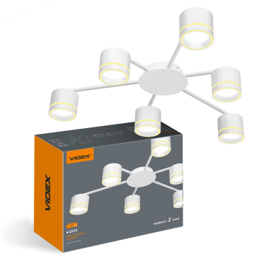 Ceiling Spotlight Luminaire VIDEX for 6xGX53 lamp VL-SPF21B-WP White - photo