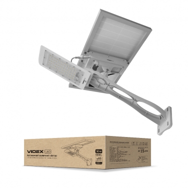 Autonomous LED street lamp VIDEX  30W 5000K