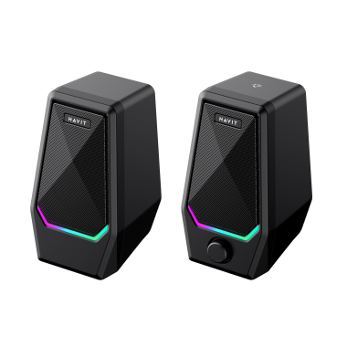Стерео колонки HAVIT SK768 USB 10W RGB Black - фото №9