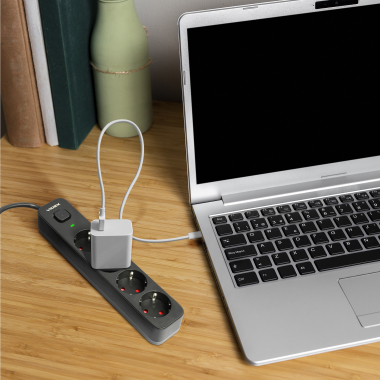 Мережевий подовжувач VIDEX ONCORD з/з 4п 3м (3x1.5мм) з кнопкою Black - фото №10