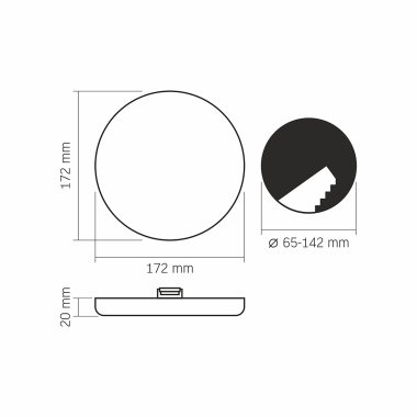 LED round frameless lamp VIDEX VLE-DLFR-244 24W 4000K 220V - photo №4