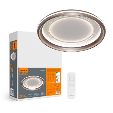 LED Dimmable Ceiling Light with remote controller VIDEX DECORA 56W VL-CLD-994-BZ