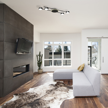 Ceiling Spotlight Luminaire VIDEX for 4xGX53 lamp VL-SPF21B-BB Black - photo №4