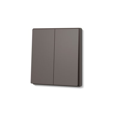 Вимикач двоклавішний мокко VIDEX NOTA (VF-NT-SW2-BR) - фото